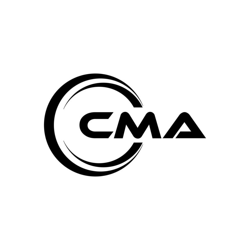 cma-buchstabe-logo-design in der illustration. Vektorlogo, Kalligrafie-Designs für Logo, Poster, Einladung usw. vektor