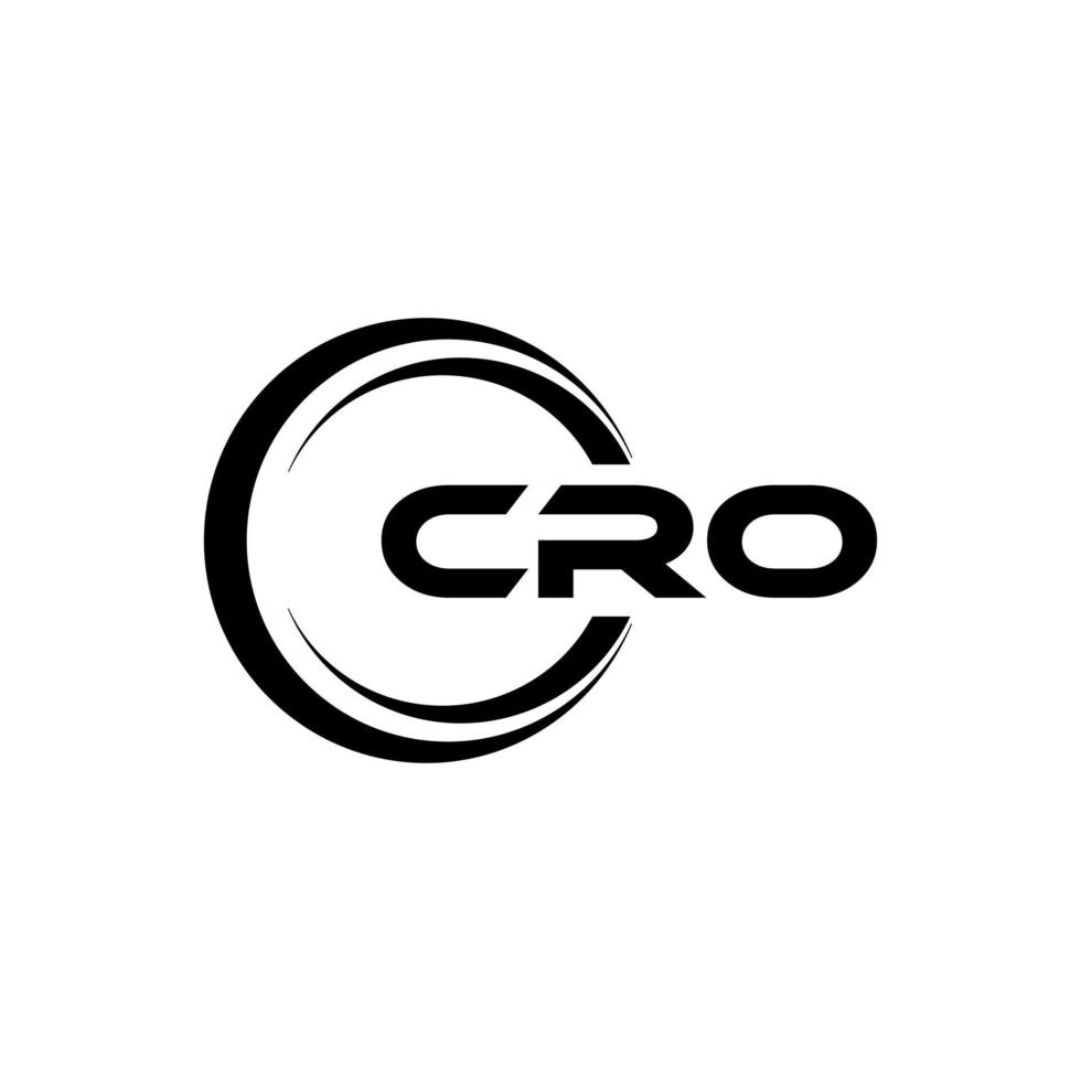 cro brev logotyp design i illustration. vektor logotyp, kalligrafi mönster för logotyp, affisch, inbjudan, etc.