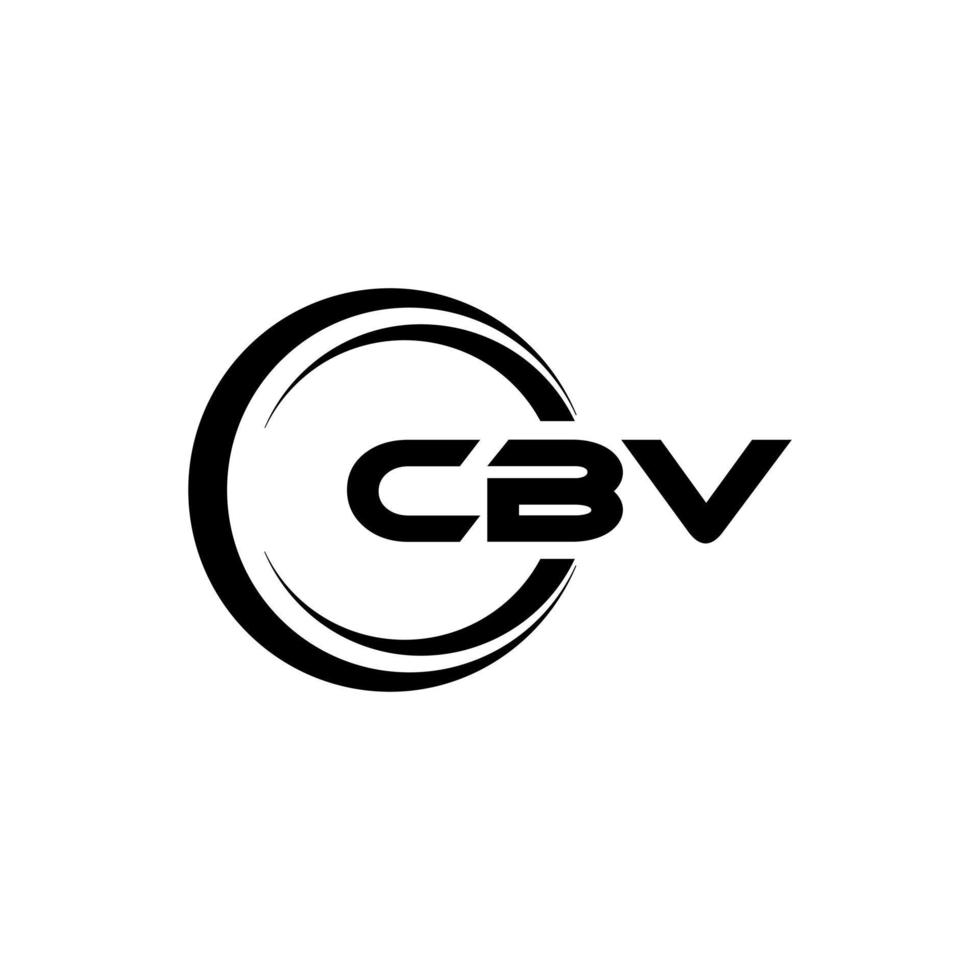 cbv brev logotyp design i illustration. vektor logotyp, kalligrafi mönster för logotyp, affisch, inbjudan, etc.