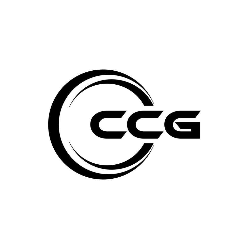 ccg brev logotyp design i illustration. vektor logotyp, kalligrafi mönster för logotyp, affisch, inbjudan, etc.