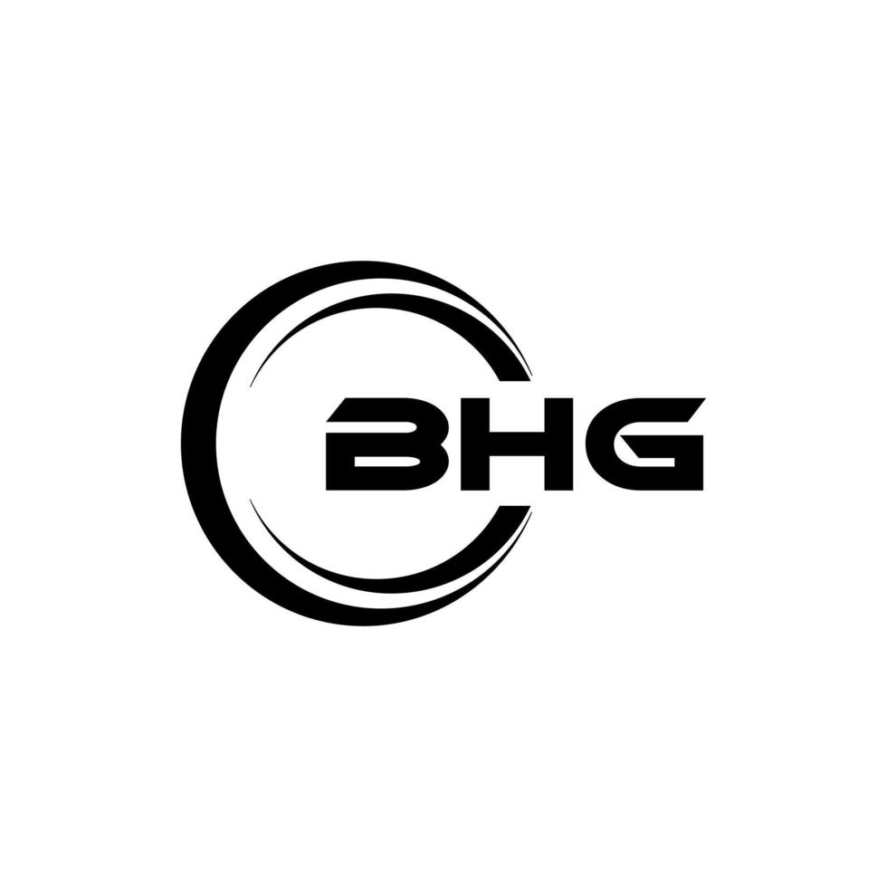 bhg Brief Logo Design im Illustration. Vektor Logo, Kalligraphie Designs zum Logo, Poster, Einladung, usw.