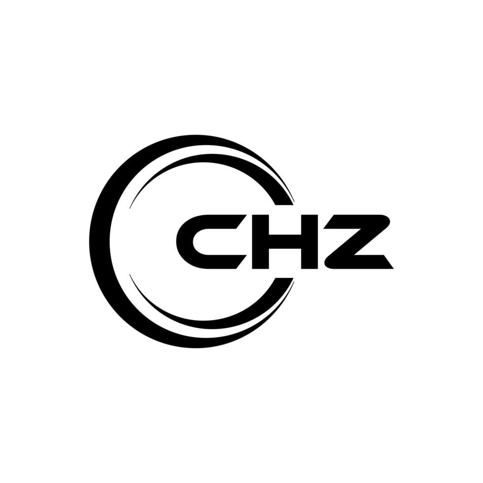 chz brev logotyp design i illustration. vektor logotyp, kalligrafi mönster för logotyp, affisch, inbjudan, etc.