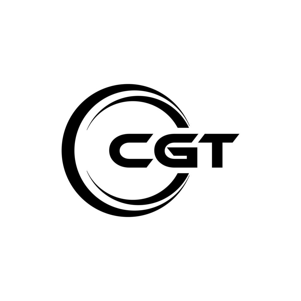 cgt brev logotyp design i illustration. vektor logotyp, kalligrafi mönster för logotyp, affisch, inbjudan, etc.