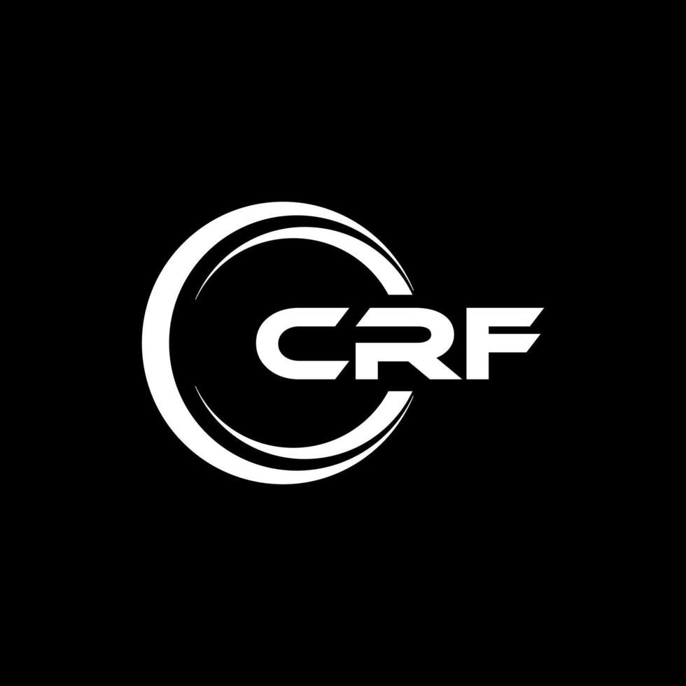 crf brev logotyp design i illustration. vektor logotyp, kalligrafi mönster för logotyp, affisch, inbjudan, etc.