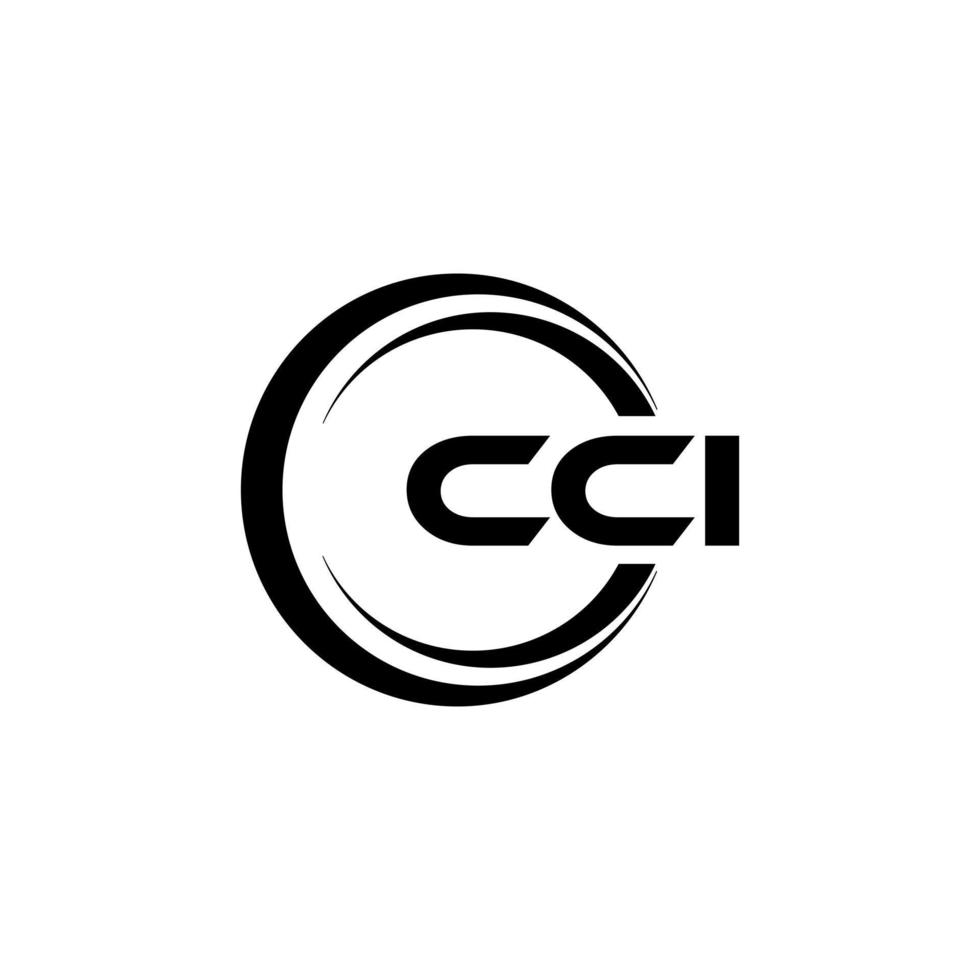 cci brev logotyp design i illustration. vektor logotyp, kalligrafi mönster för logotyp, affisch, inbjudan, etc.