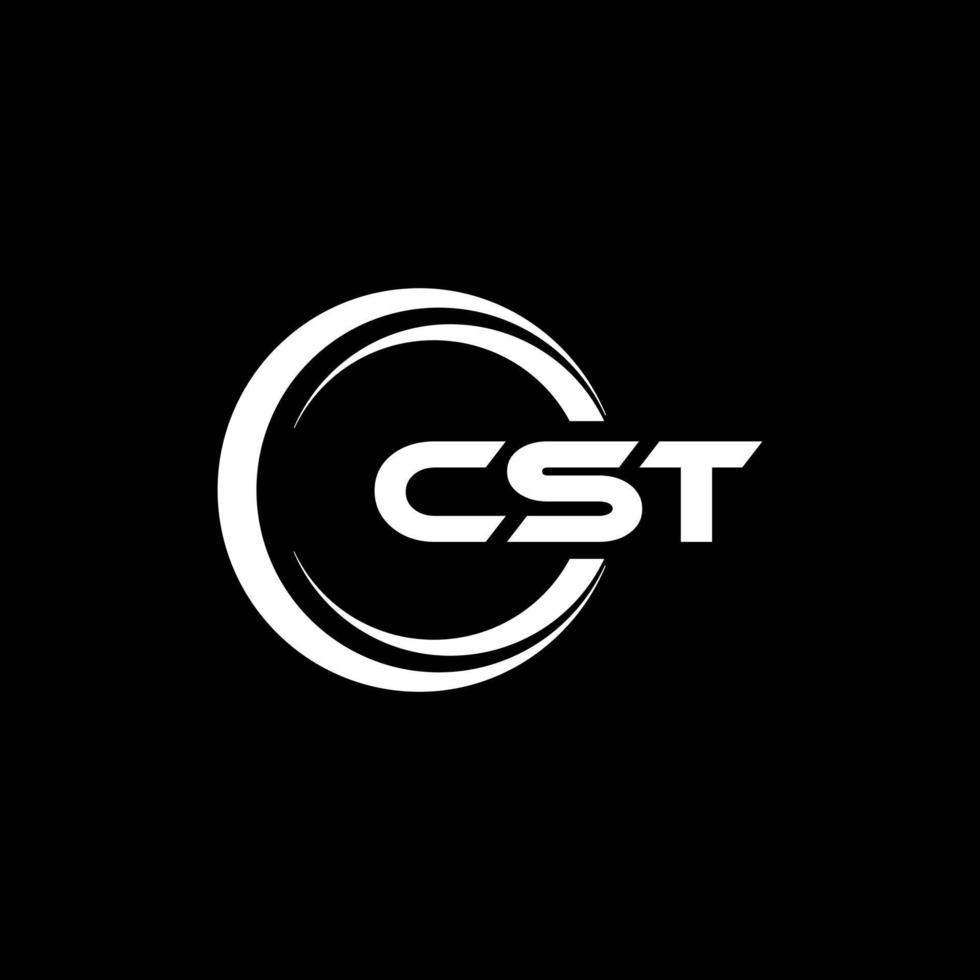 cst-Brief-Logo-Design in Abbildung. Vektorlogo, Kalligrafie-Designs für Logo, Poster, Einladung usw. vektor