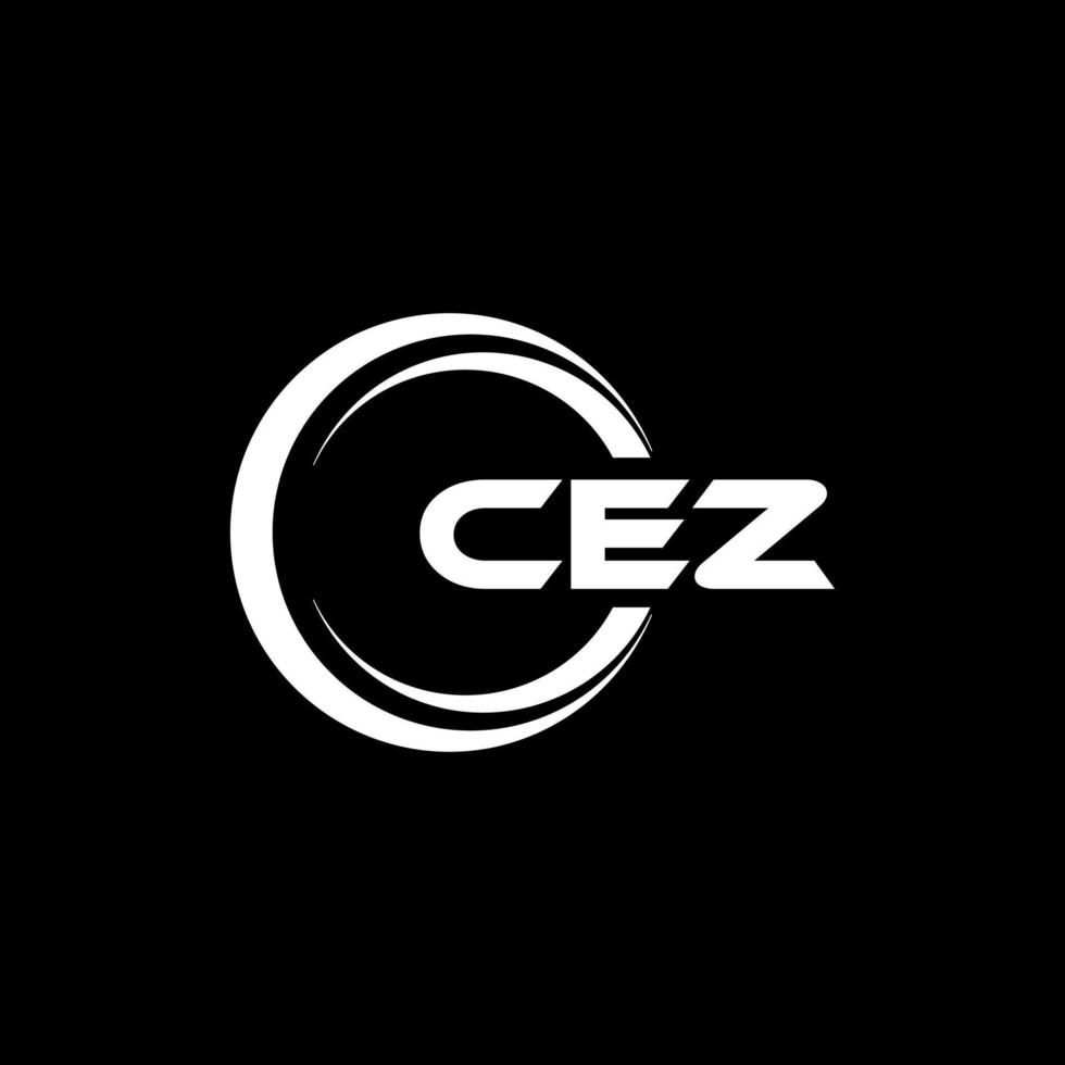 cez brev logotyp design i illustration. vektor logotyp, kalligrafi mönster för logotyp, affisch, inbjudan, etc.