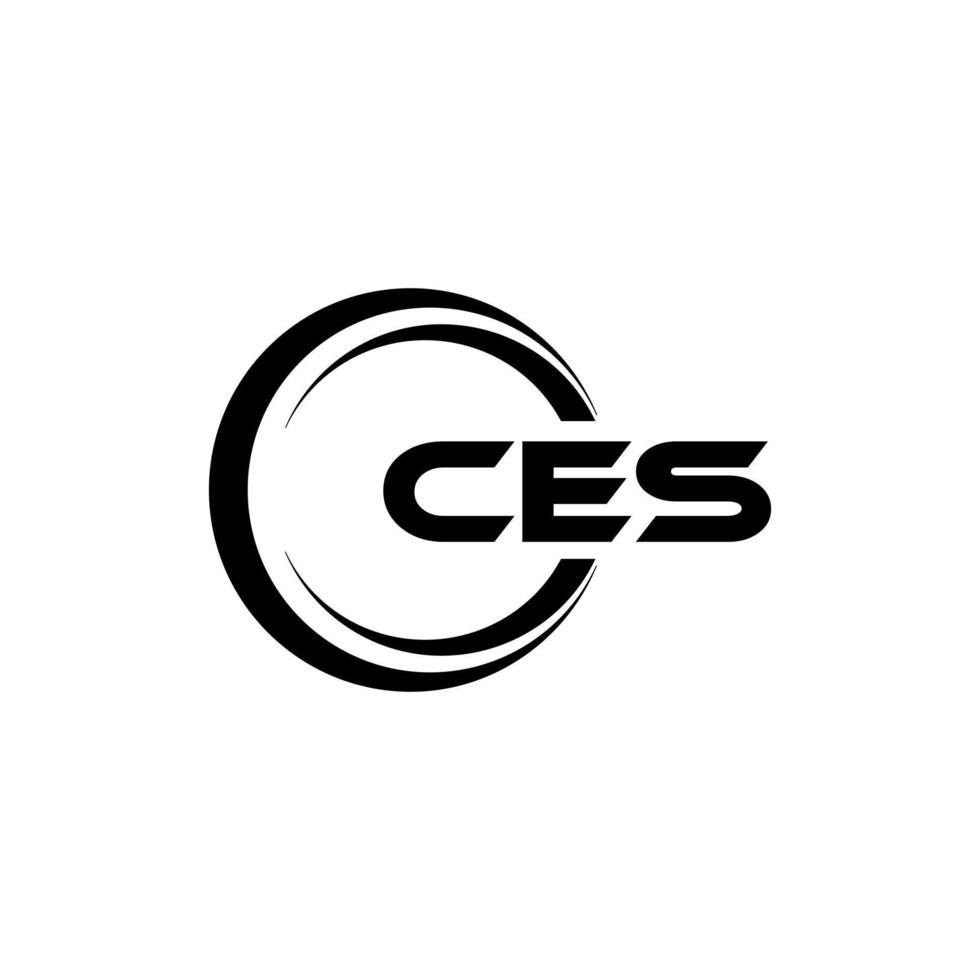 ces-brief-logo-design in der illustration. Vektorlogo, Kalligrafie-Designs für Logo, Poster, Einladung usw. vektor