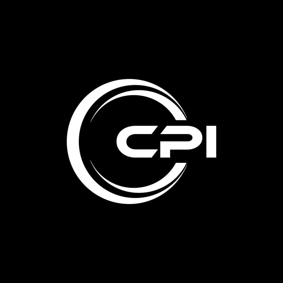 cpi brev logotyp design i illustration. vektor logotyp, kalligrafi mönster för logotyp, affisch, inbjudan, etc.