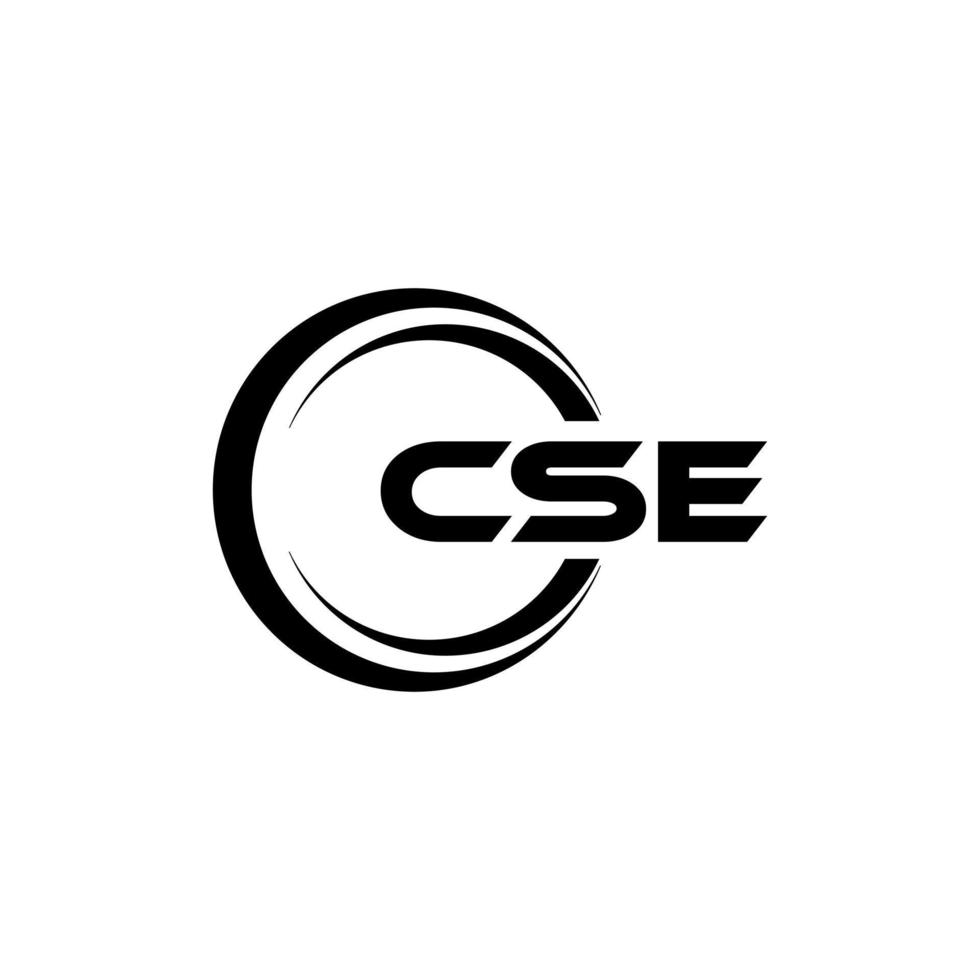 cse brev logotyp design i illustration. vektor logotyp, kalligrafi mönster för logotyp, affisch, inbjudan, etc.