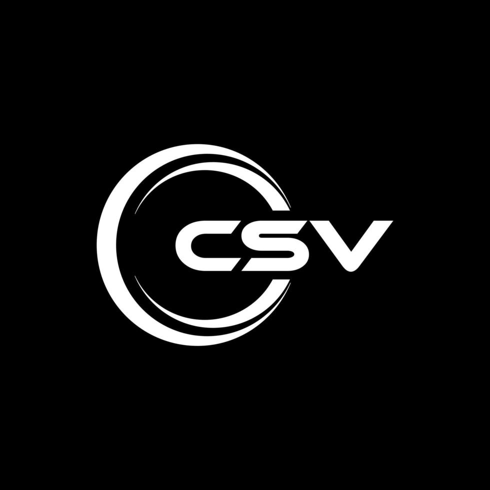 csv-brief-logo-design in der illustration. Vektorlogo, Kalligrafie-Designs für Logo, Poster, Einladung usw. vektor