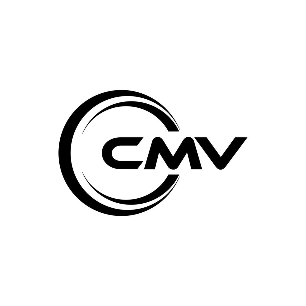 cmv brev logotyp design i illustration. vektor logotyp, kalligrafi mönster för logotyp, affisch, inbjudan, etc.