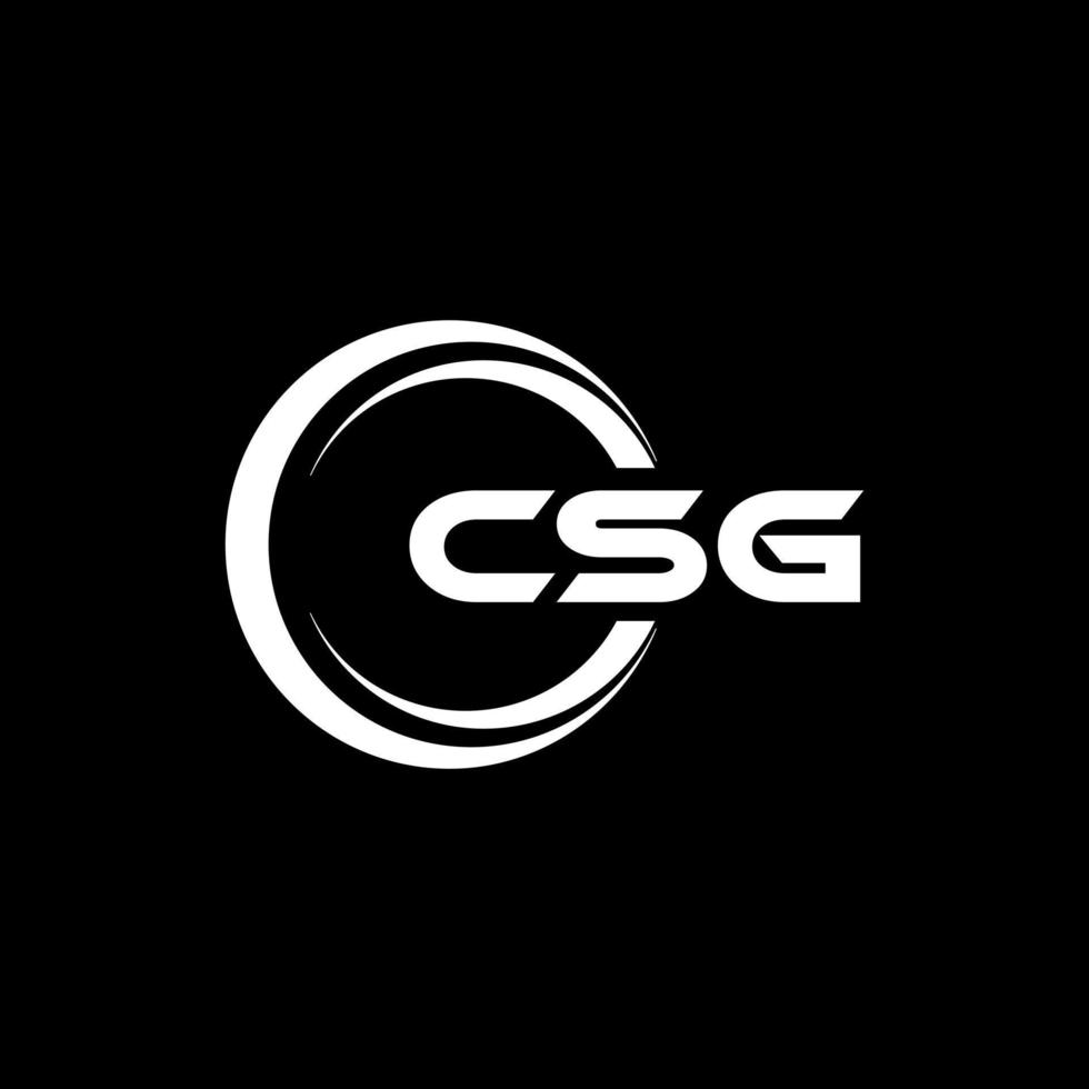 csg brev logotyp design i illustration. vektor logotyp, kalligrafi mönster för logotyp, affisch, inbjudan, etc.