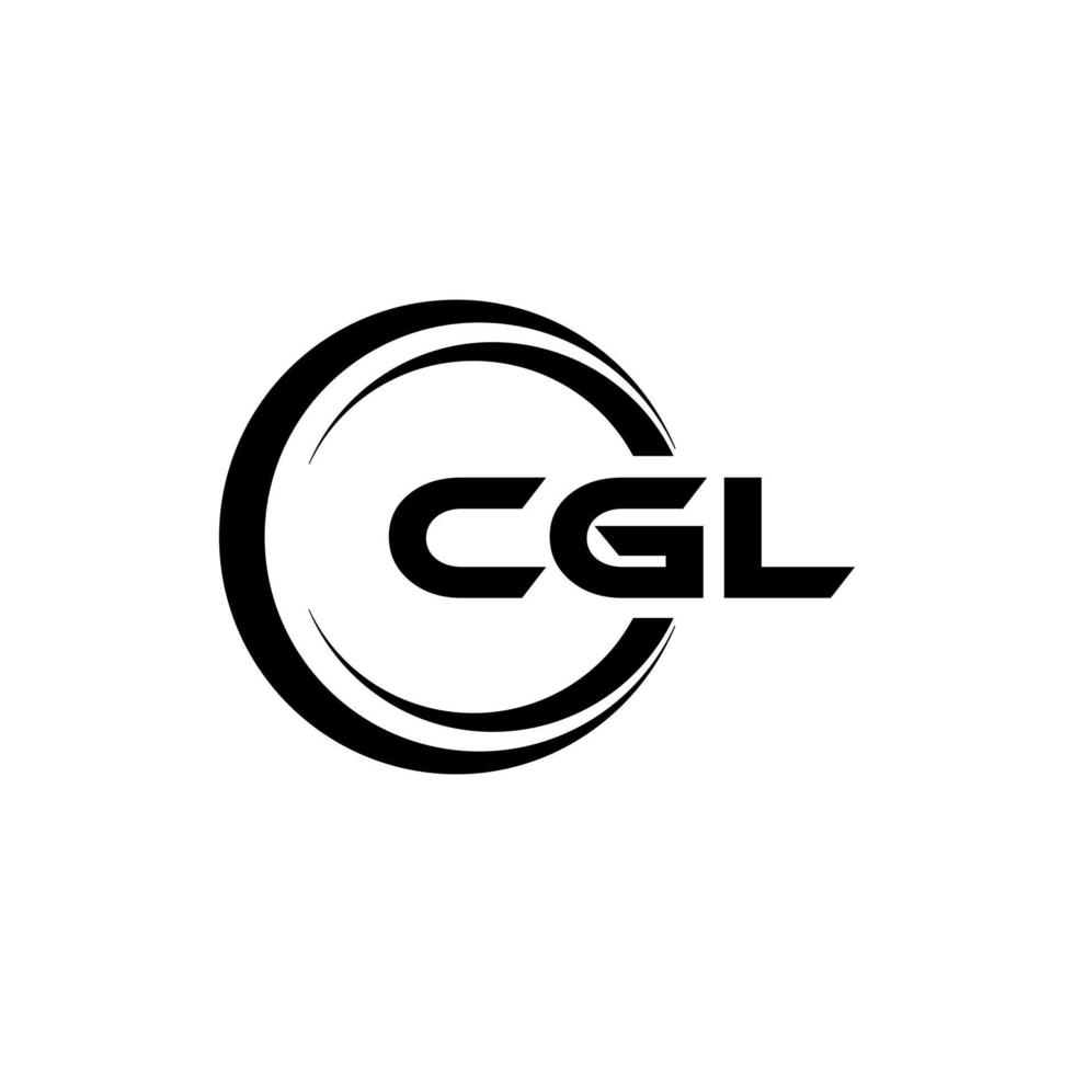 cgl brev logotyp design i illustration. vektor logotyp, kalligrafi mönster för logotyp, affisch, inbjudan, etc.