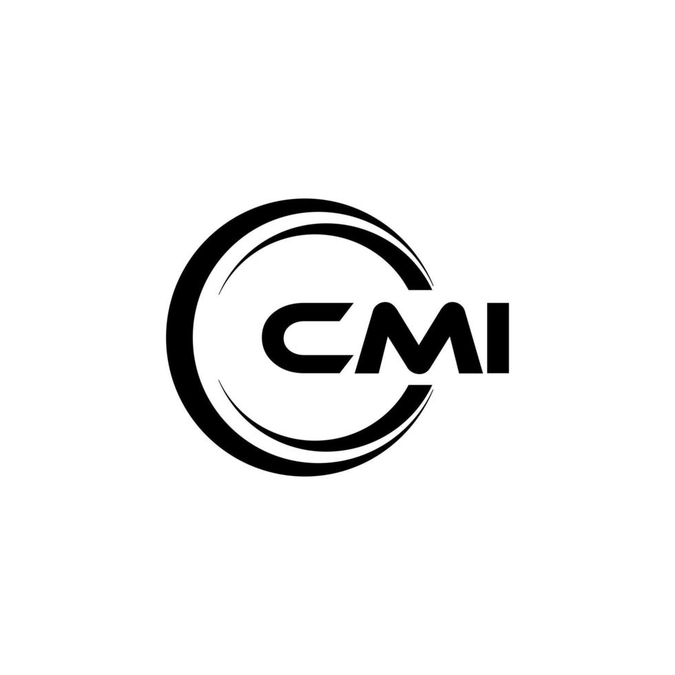 cmi brev logotyp design i illustration. vektor logotyp, kalligrafi mönster för logotyp, affisch, inbjudan, etc.