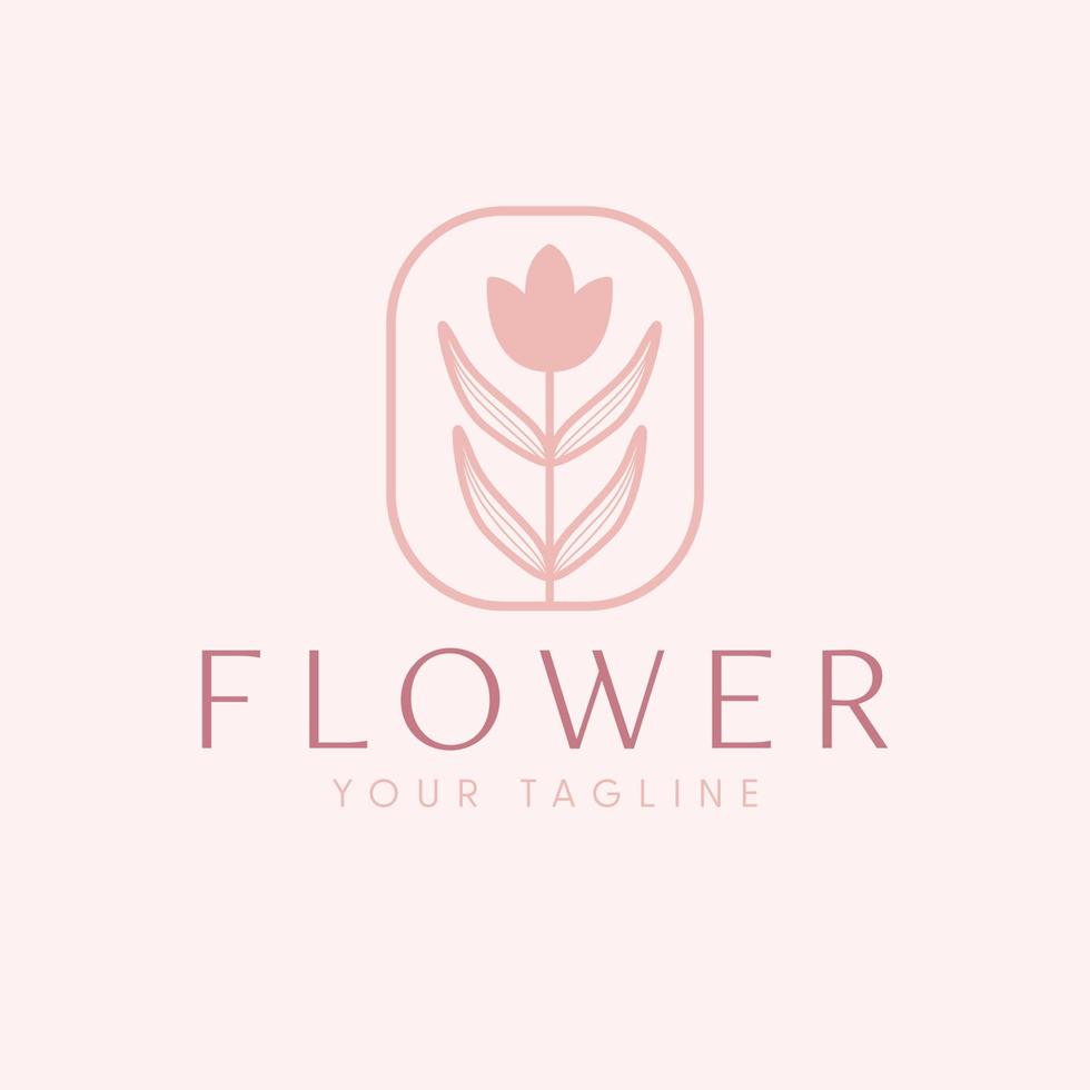 einfach Blume Vektor Logo Design. Blumen- Logo Design zum Schönheit Industrie.