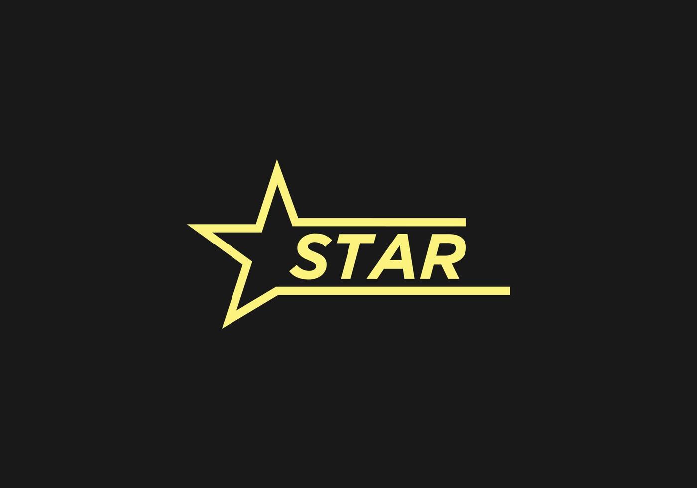eps10 Vektor golden Luxus Star Logo Design Vorlage isoliert auf dunkel schwarz Hintergrund
