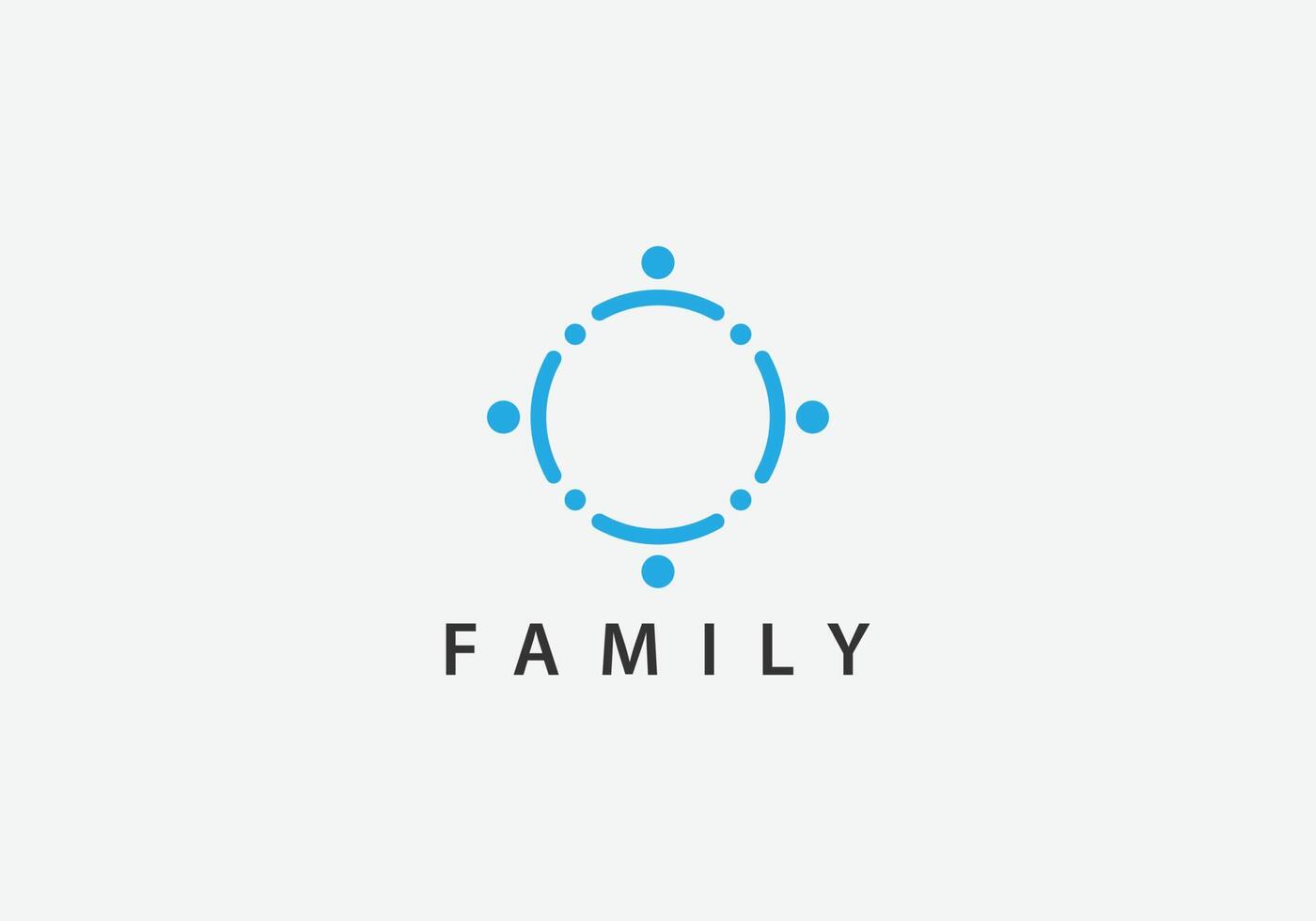 eps10 Vektor Familie oder Gemeinschaft Logo Element Vorlage isoliert auf grau Hintergrund