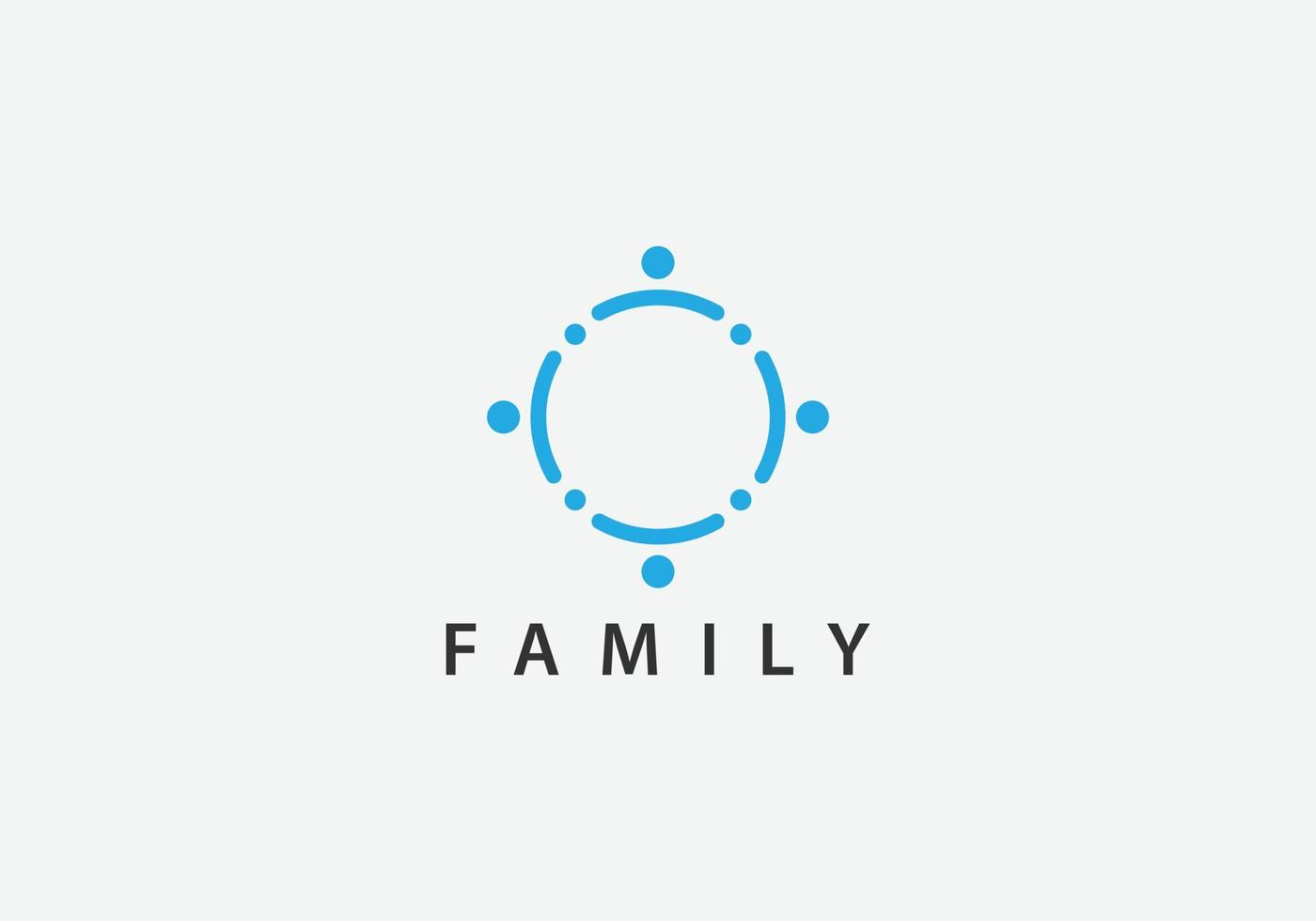 eps10 vektor familj eller gemenskap logotyp element mall isolerat på grå bakgrund