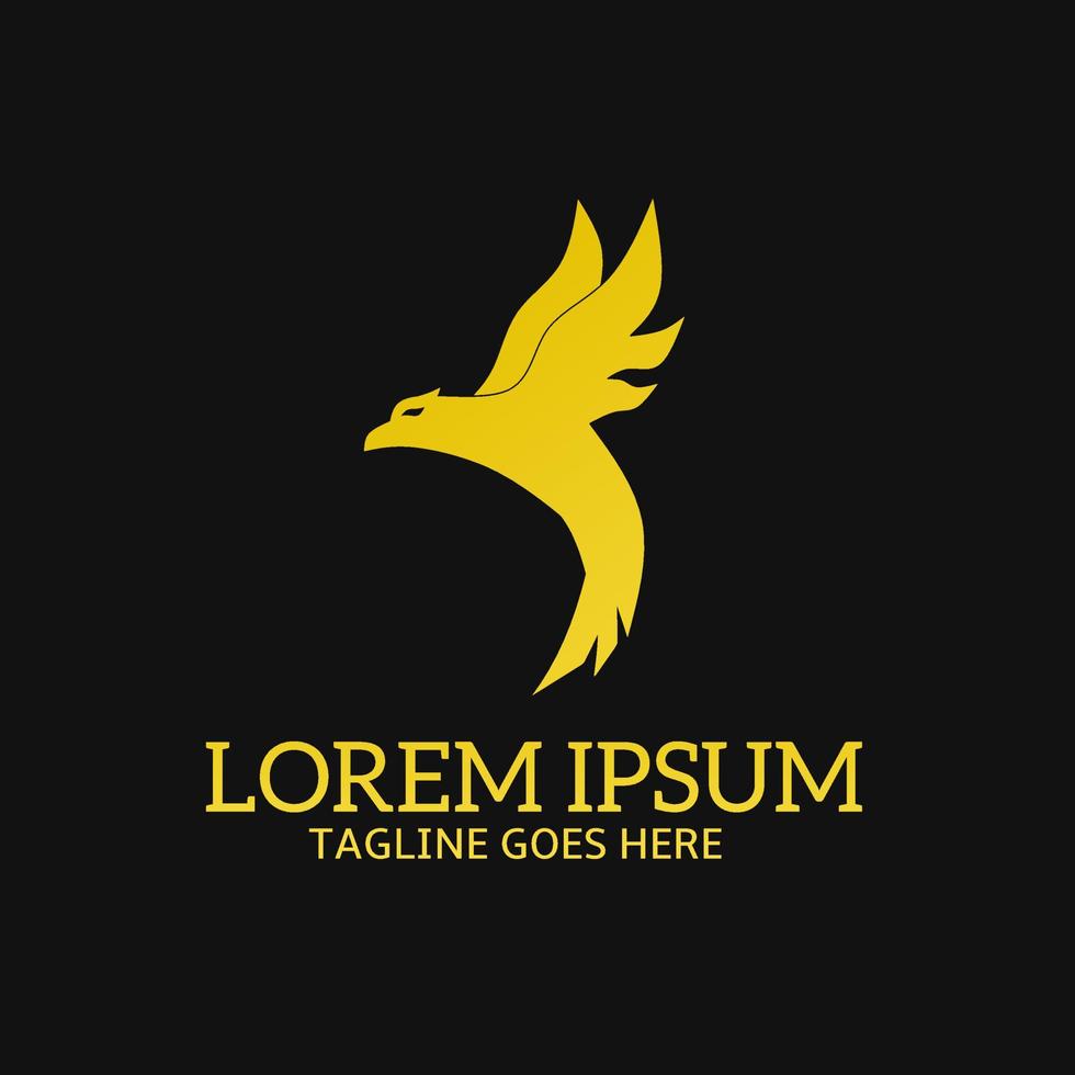 Logo Design brennen elang elegant golden Farbe vektor