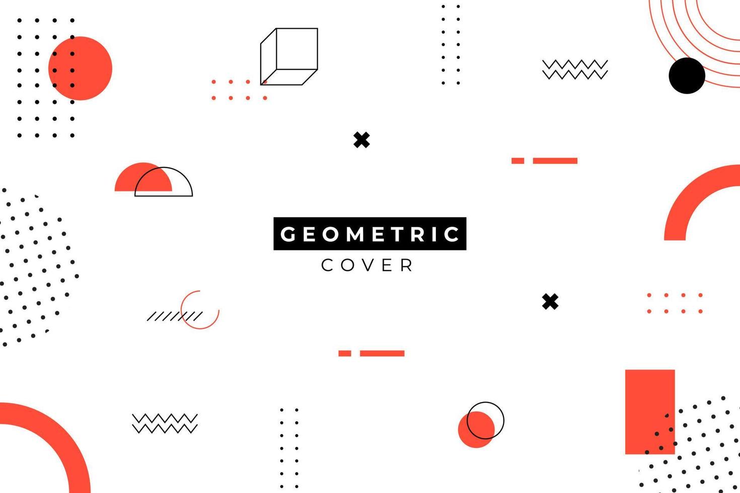 Memphis geometrisch Hintergrund mit abstrakt Formen. Vektor Illustration