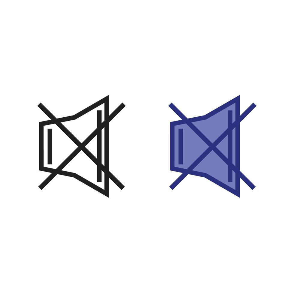 Lautsprecher Logo Symbol Illustration bunt und Gliederung vektor