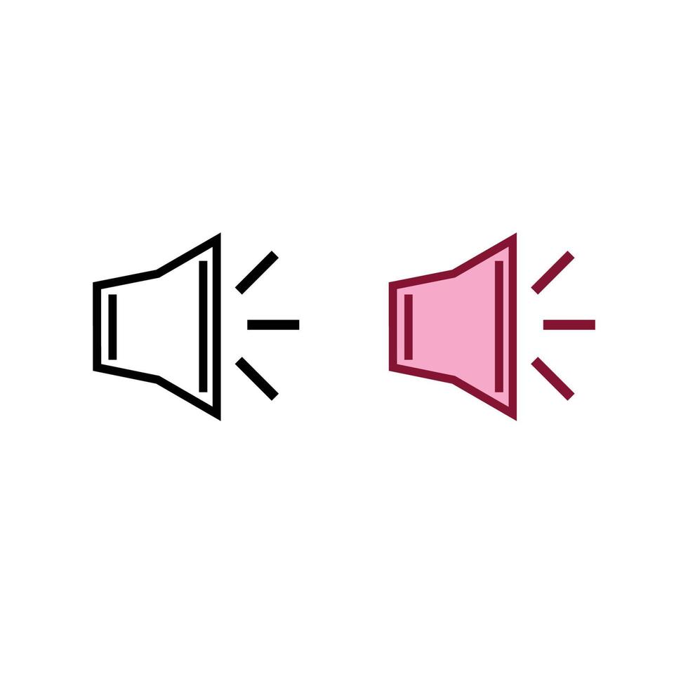 högtalare logotyp ikon illustration färgrik och översikt vektor