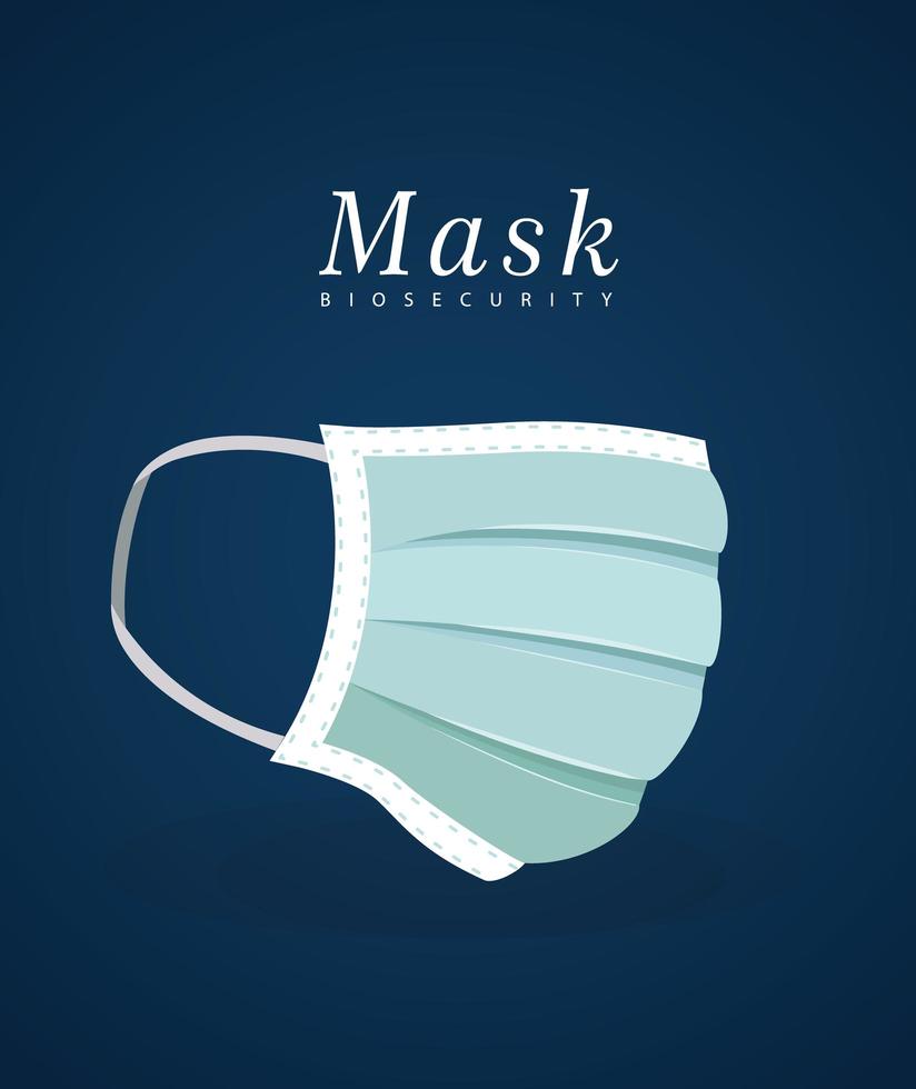 medicinsk blå mask vektor design