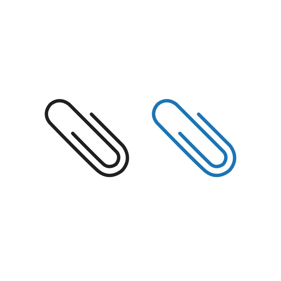 Büroklammer Logo Symbol Illustration bunt und Gliederung vektor