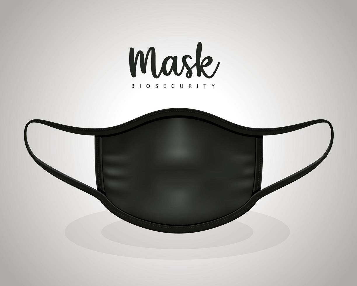 medizinischer schwarzer Maskenvektorentwurf vektor