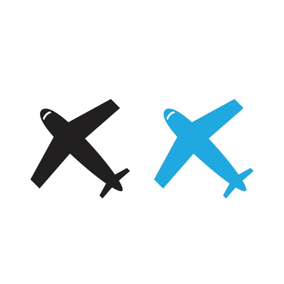 Flugzeug Logo Symbol Illustration bunt und Gliederung vektor