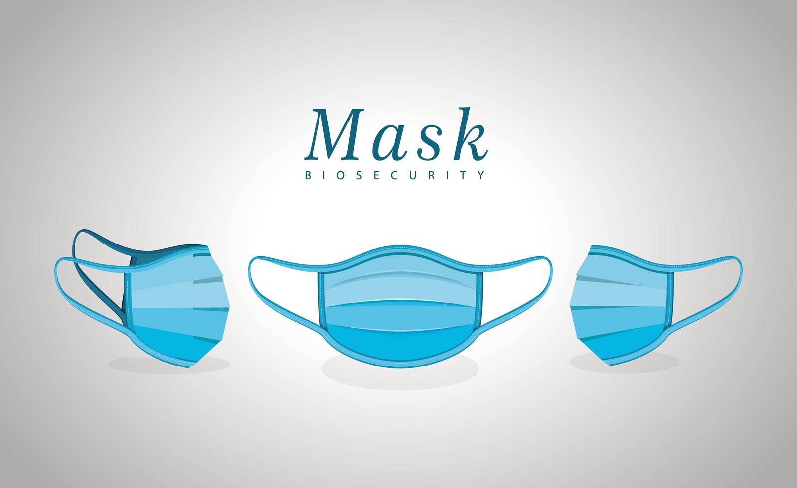 medicinsk blå masker vektor design