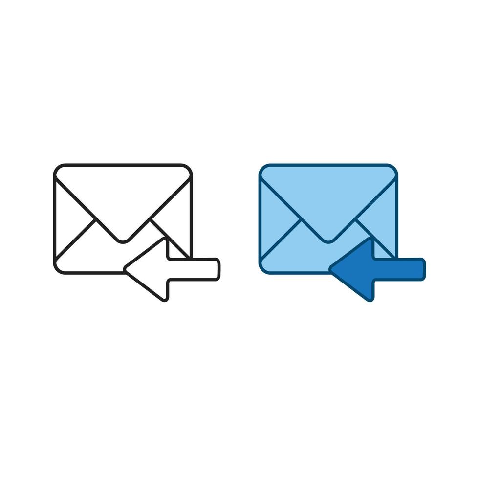erhalten Mail Logo Symbol Illustration bunt und Gliederung vektor