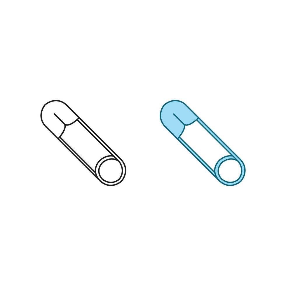 säkerhet stift logotyp ikon illustration färgrik och översikt vektor