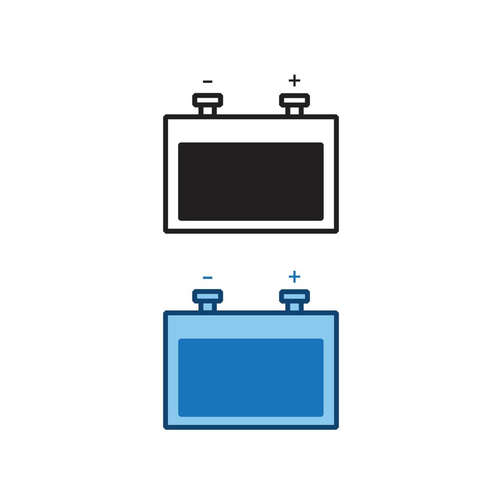 Batterie Logo Symbol Illustration bunt und Gliederung vektor