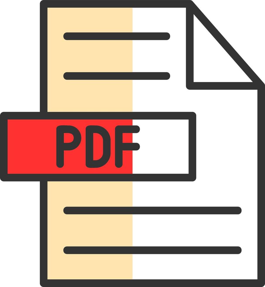 Pdf-Vektor-Icon-Design vektor