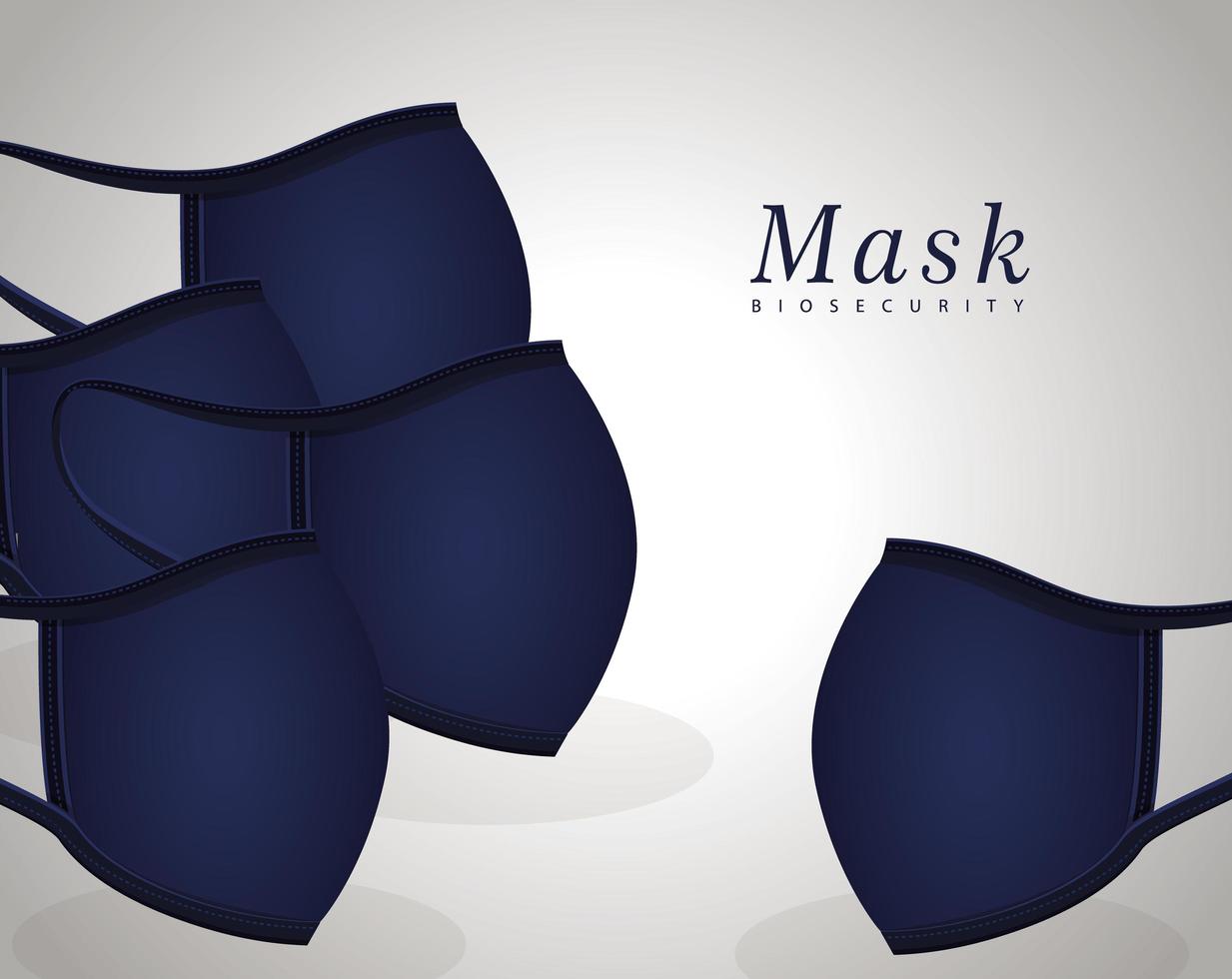medizinisches blaues Maskenvektordesign vektor