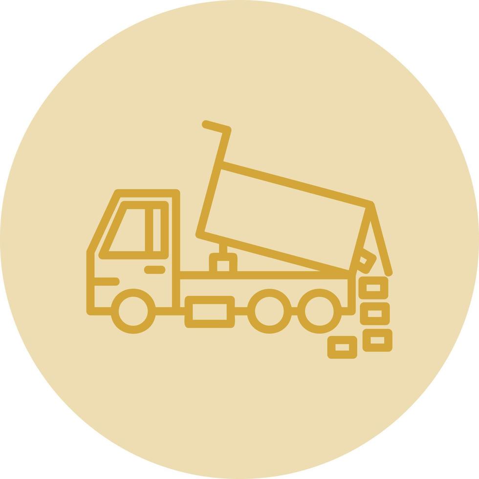 Kipper-LKW-Vektor-Icon-Design vektor