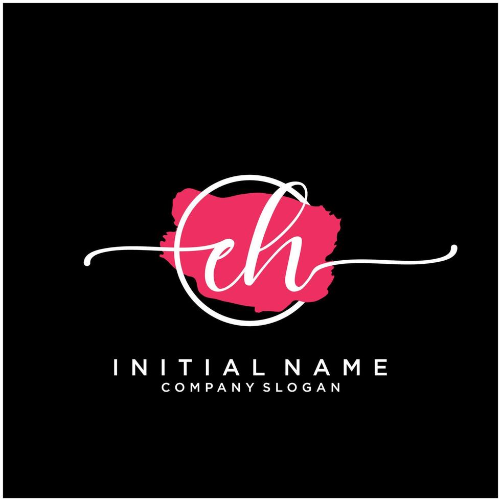 första va feminin logotyp samlingar mall. handstil logotyp av första signatur, bröllop, mode, smycken, boutique, blommig och botanisk med kreativ mall för några företag eller företag. vektor