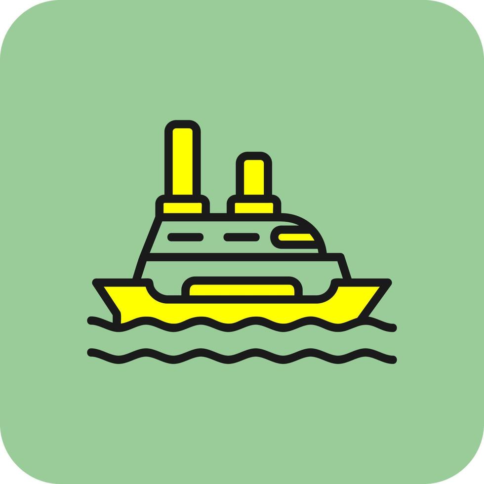 Kreuzfahrtschiff-Vektor-Icon-Design vektor