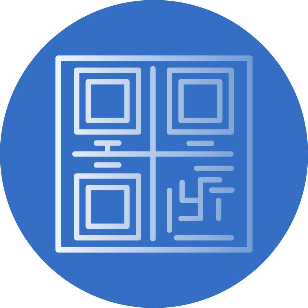 QR-Code-Vektor-Icon-Design vektor