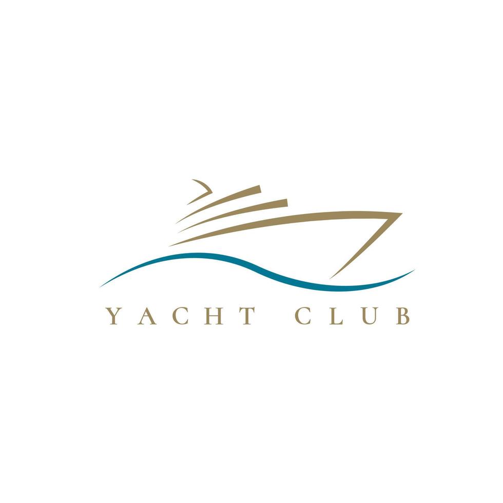 Luxus Yacht Logo Illustration Design zum Ihre Unternehmen oder Geschäft vektor