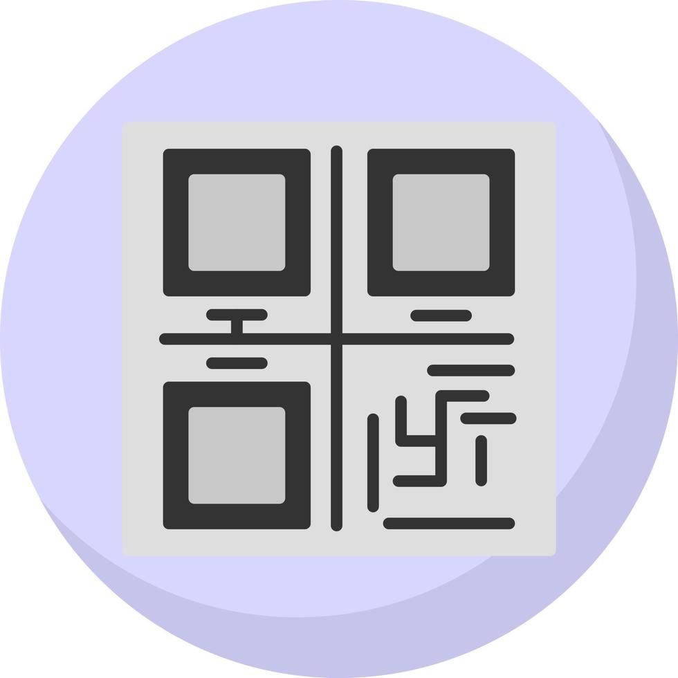 QR-Code-Vektor-Icon-Design vektor