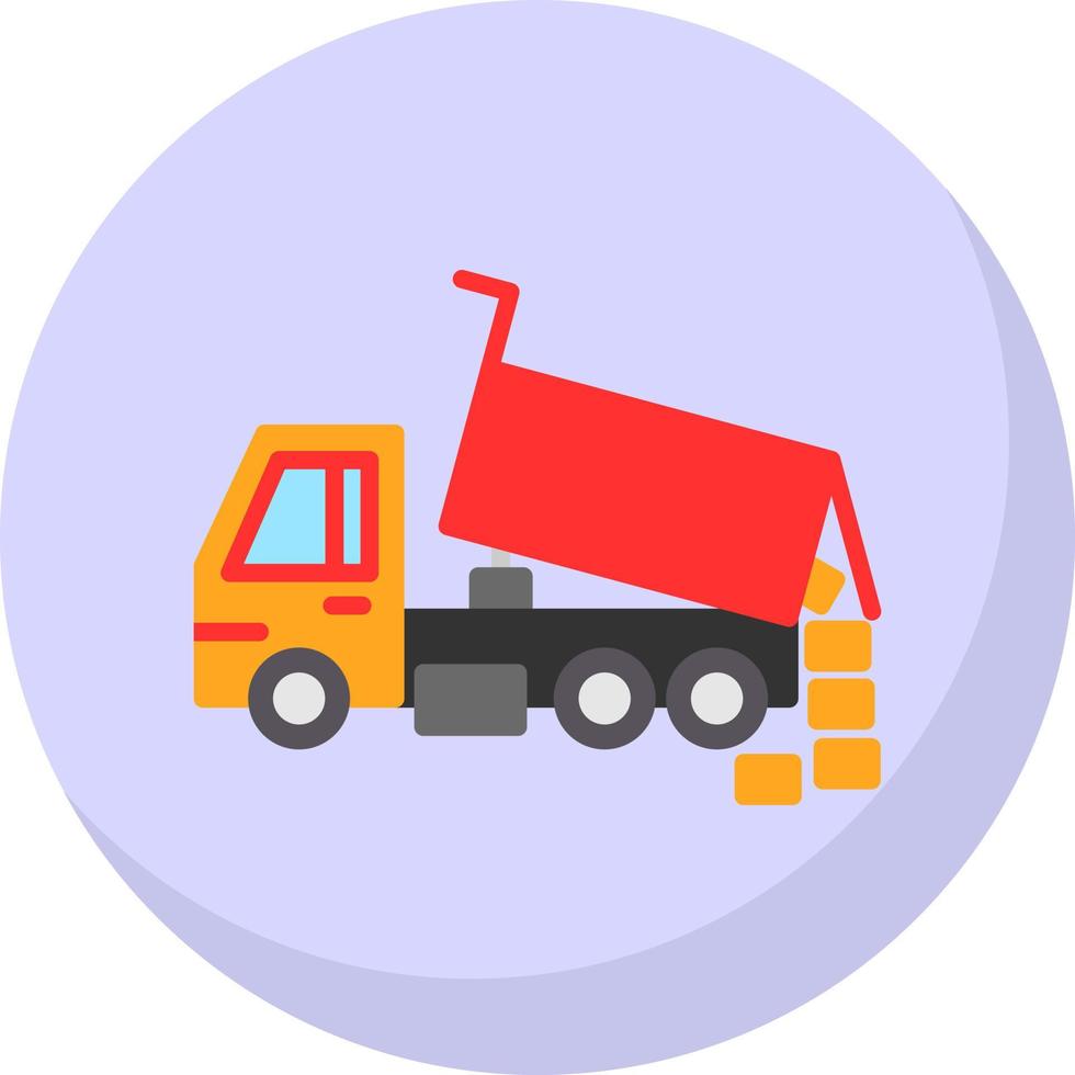 Kipper-LKW-Vektor-Icon-Design vektor