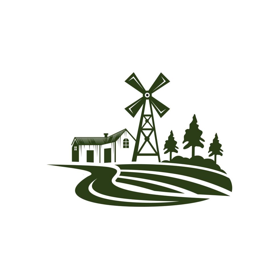 Bauernhof Logo Landwirtschaft Logo Vektor Vorlage