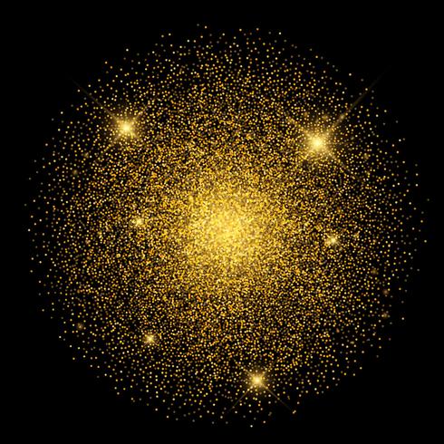 Guld glitter konfetti cirkel vektor