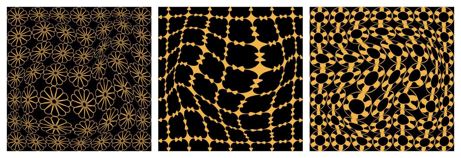 futuristisch y2k Hintergründe mit geometrisch brutal Formen, Käfer. psychedelisch Muster im das Trend Stil von das 90er. Ästhetik von das 2000er. vektor