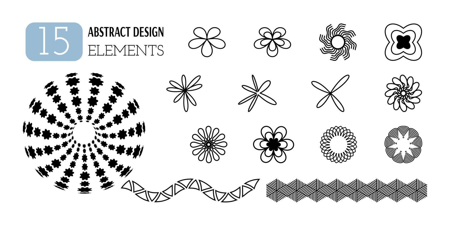 uppsättning av vektor abstrakt geometrisk former. estetik av y2k. trendig minimalistisk design element, mönster, trogen siffror, 3d objekt.