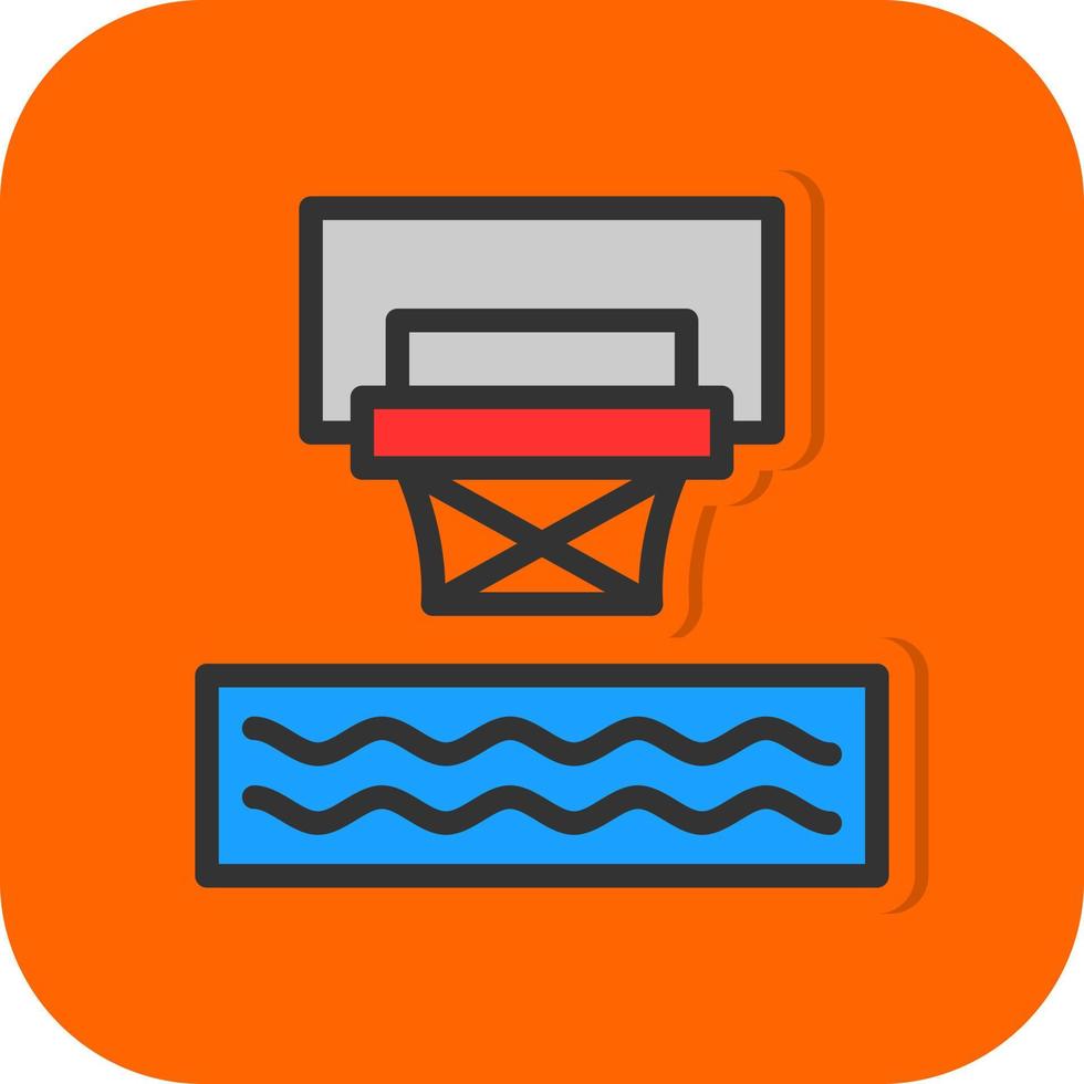 vatten basketboll vektor ikon design