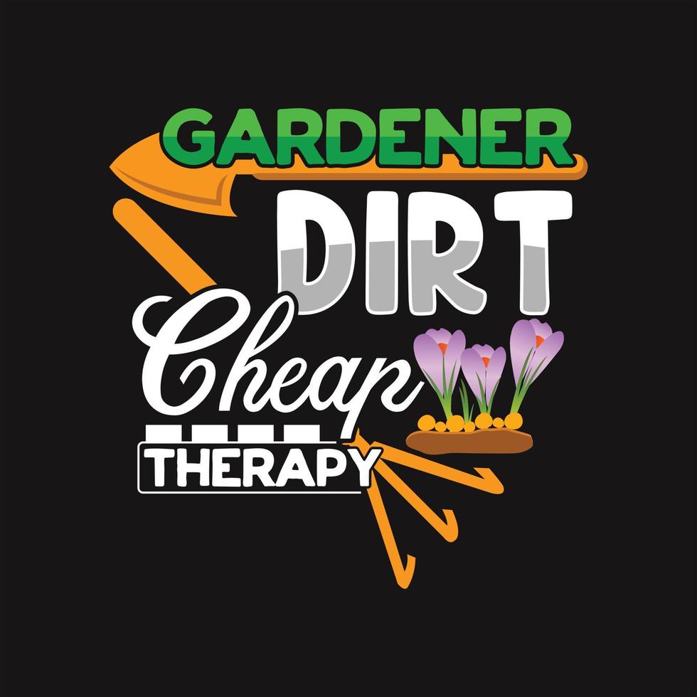 Gartenarbeit T-Shirt Design vektor
